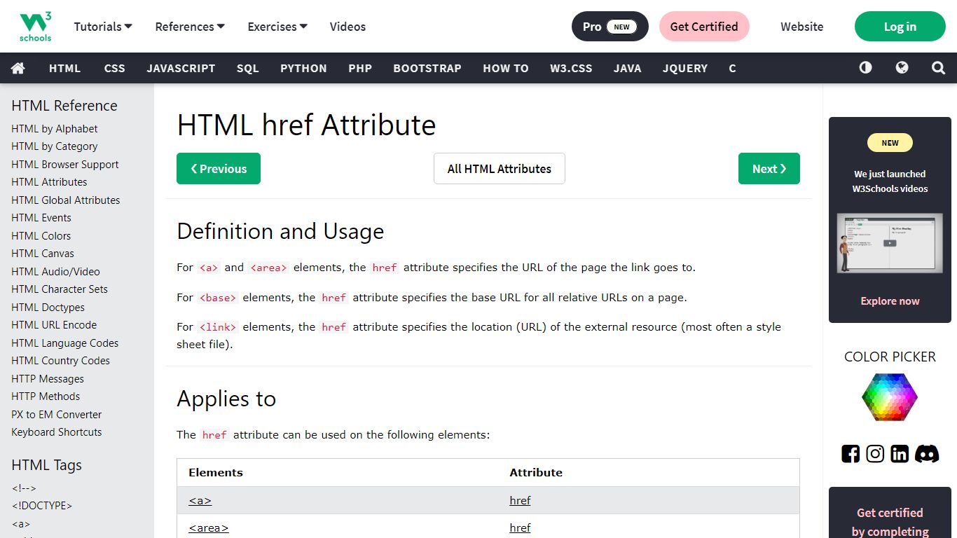 HTML href Attribute - W3Schools