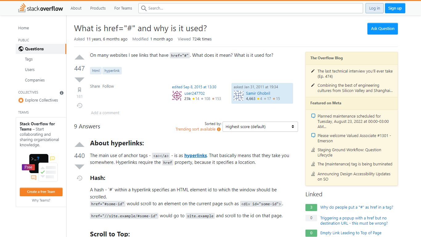 html - What is href="#" and why is it used? - Stack Overflow