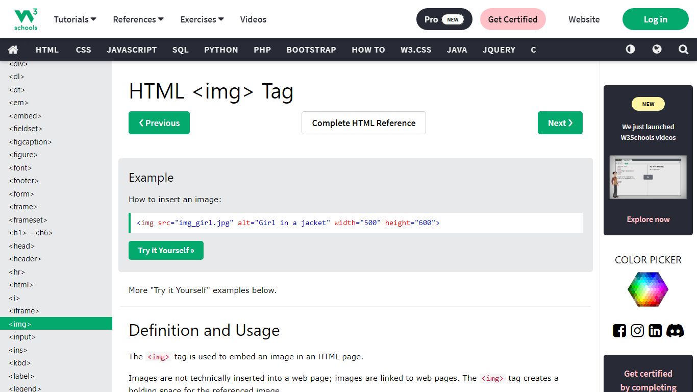 HTML img tag - W3Schools